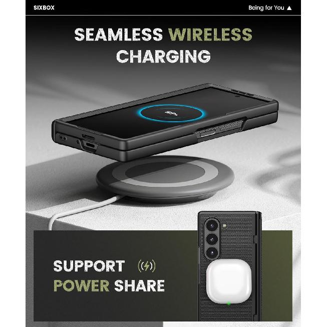 For Samsung Galaxy Z Fold 6 Case with Belt Clip & Screen Protector & Hinge Protection, Slim Fit Shockproof Durable Hard PC Cover Protective Rugged