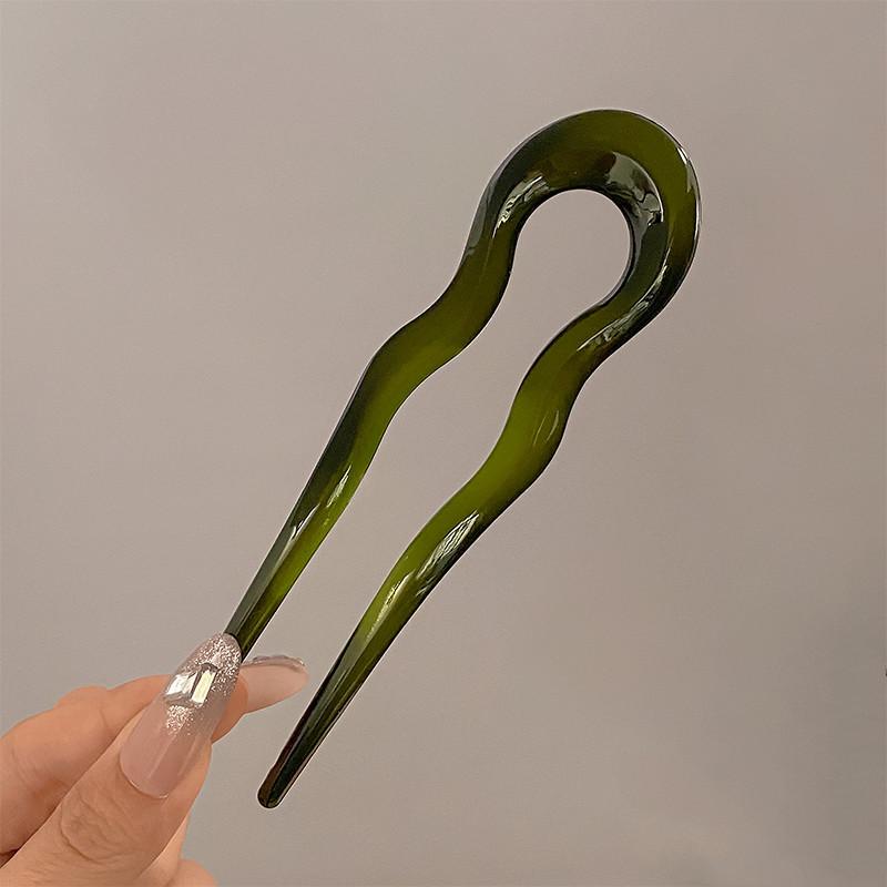 

U-образная заколка для волос, модная черепаховая заколка из ацетата и акрила, геометрический дизайн, головной убор, палочки для волос для женщин и девочек