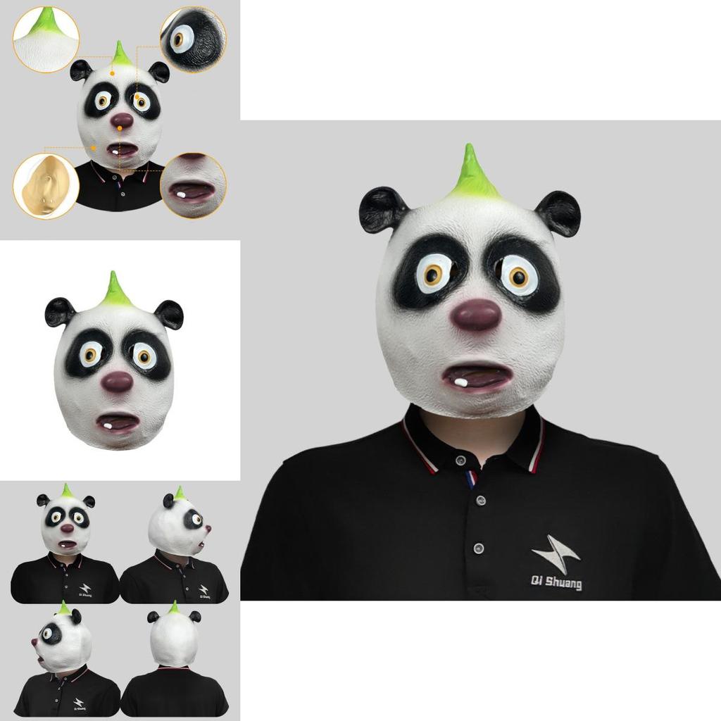 Hilarious Panda And Animal Latex Headpiece For Creative Costume And Diy Parties