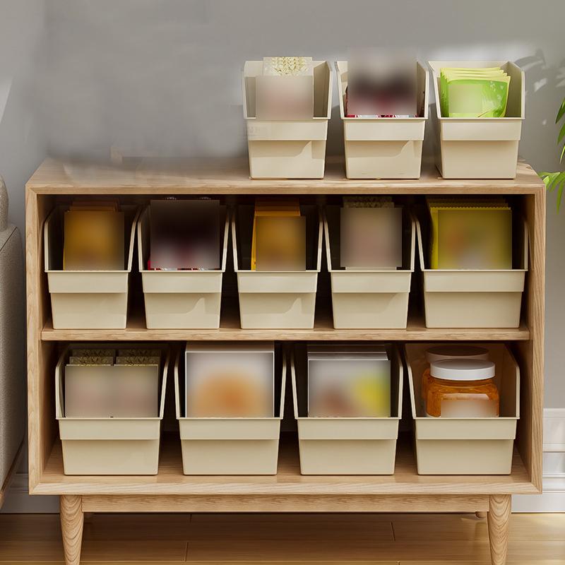 Multi Functional Slanted Plastic Box For Household Cabinets, Right Angle Desktop Sorting, Partition, Miscellaneous Storage Box