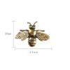 Massive Messing-Insekten-Honigbienen-Figuren, Miniaturen, Teehaustier, lustiger Käfer, Bastelsammlung, kleine Desktop-Ornamente, Heimdekorationen