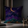 Geometric Landscape Art Cushion Cover Case Antidustmite Pillowcase Invisible Zipper Silky Short Plush Sofa Cushion Cover