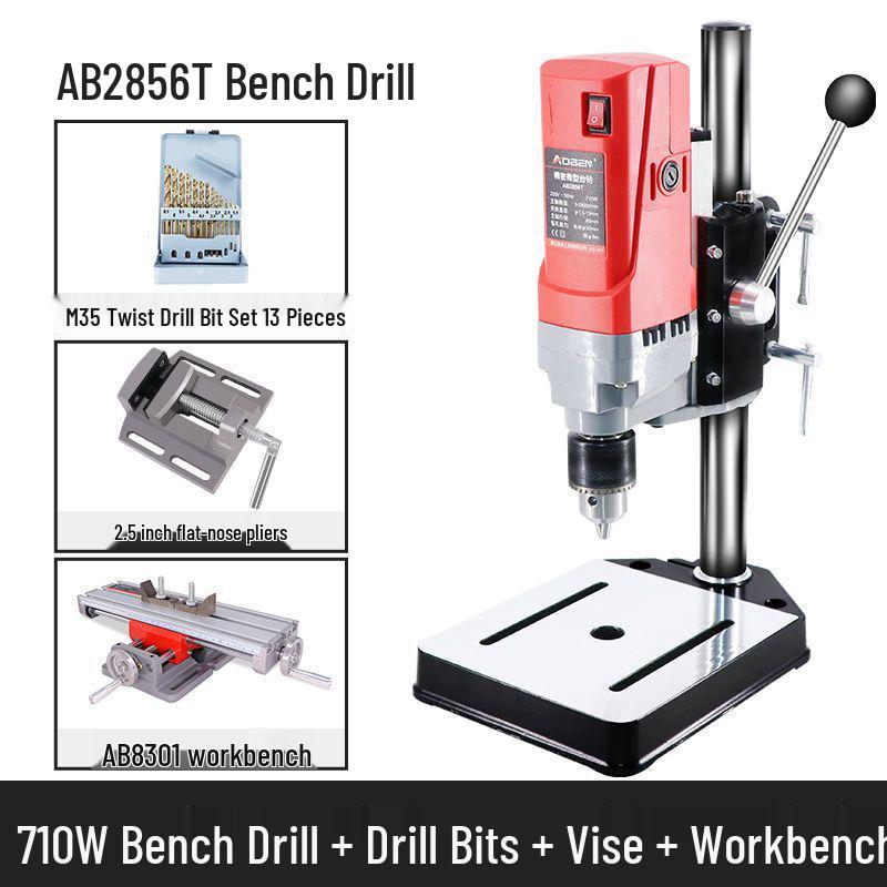 220V Mini Industrial Bench Drill Press - High Precision Multifunctional Turret Machine