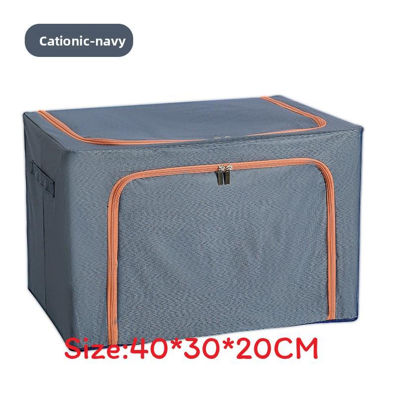 Foldable Storage Bin With Handles For Bedroom Organization And Clothes Closet Use