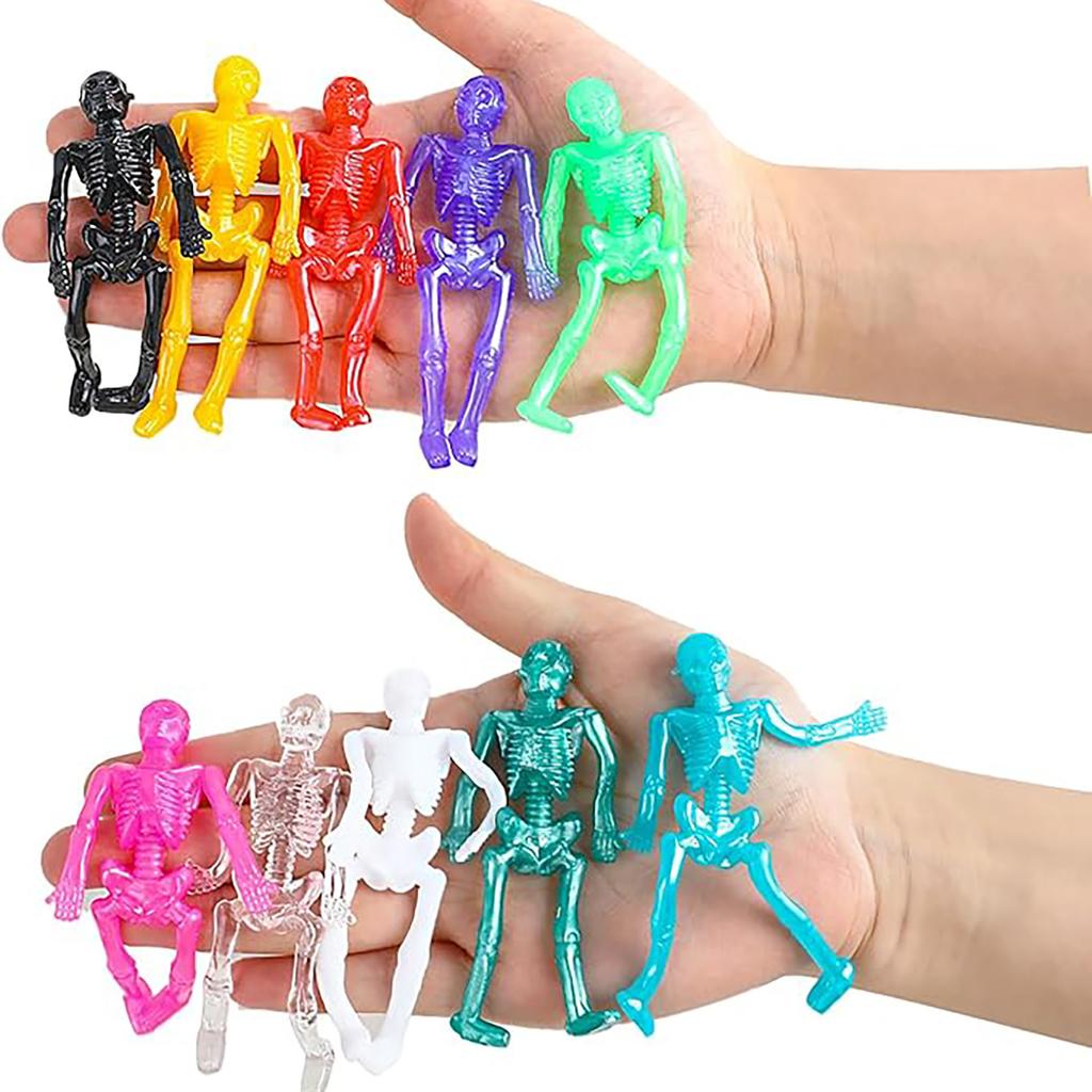 Elastic 5/20Pcs Skeleton Sticky Wall Doll Toy Elastic Skeleton Wet Sliding Toy Set Suitable For Party Halloween Happy Small Gift