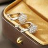 Funkelnde Zirkonia-Ohrringe Kristall Floral Ohrringe Elegantes Ohrschmuck Modeschmuck für Frauen Mädchen