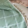 Tenda Plaid Vintage Americana con Nappe Semi Oscurante Cotone Lino Tasca per Asta Soggiorno Balcone Cucina Finestra a Golfo Protezione UV Arredamento Boho Rustico