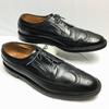 1979 Vintage FLORSHEIM Kenmoor Long Wingtip Business Shoes Black Size 12B Men's