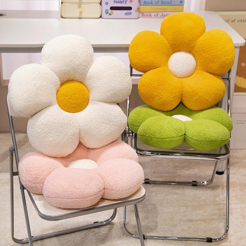 40/50/65cm Stuffed Soft Plant Five Petals Flower Plush Toys Cute Chair Car Plush Cushion Office Nap Pillow Nice Birthday Gift
