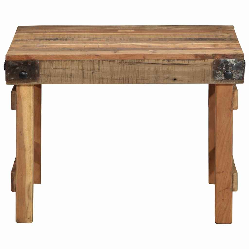 Coffee Table Brown 60 X 55 X 40 Cm Solid Upcycled Wood