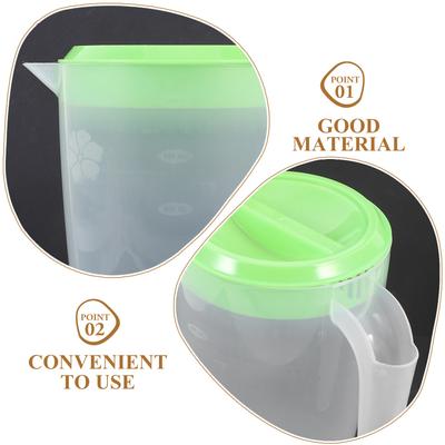 Reusable Plastic Water Jug Pitcher for Ice Tea Beverage Milk Simple Design Home Decor Suitable