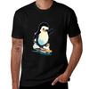 Skate Penguin TShirt Summer Fashion Casual Tee Shirt