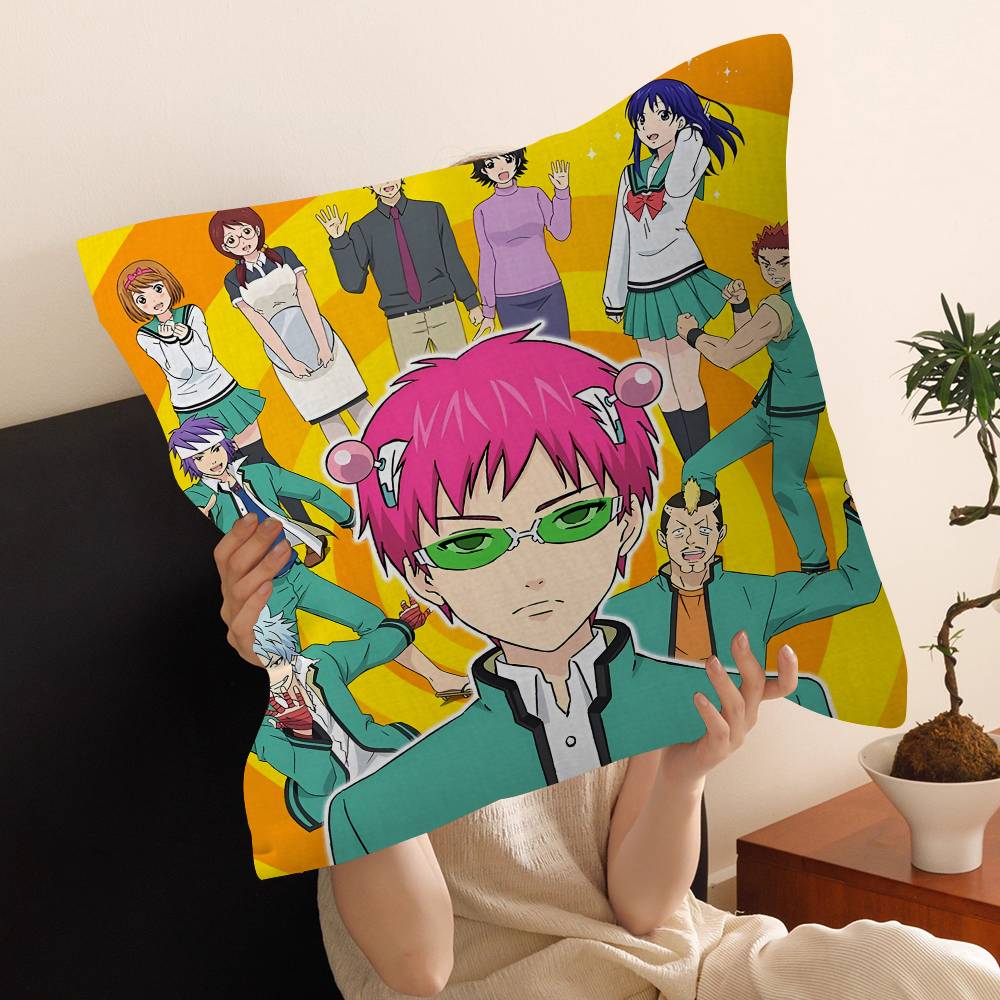 Saiki K Japanese Anime Pillow Gift Home Office Decoration Pillow Bedroom Sofa Car Cushion Coverpillow Case