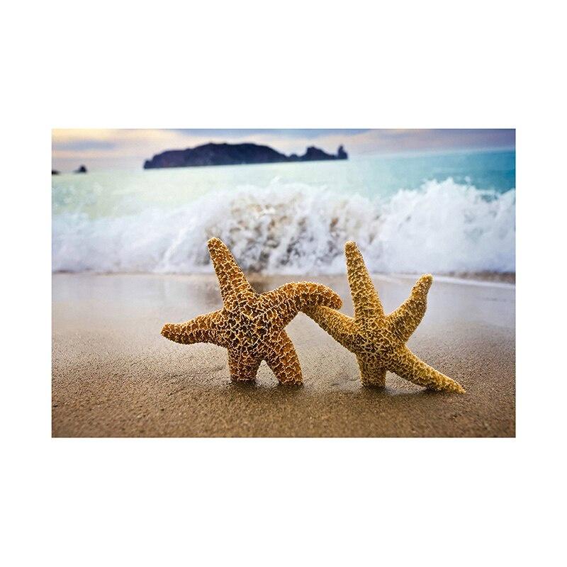 Summer Beach Photography Backdrop Seaside Beach Sand Starfish Shell Baby Birthday Holiday Party Background Photo Studio