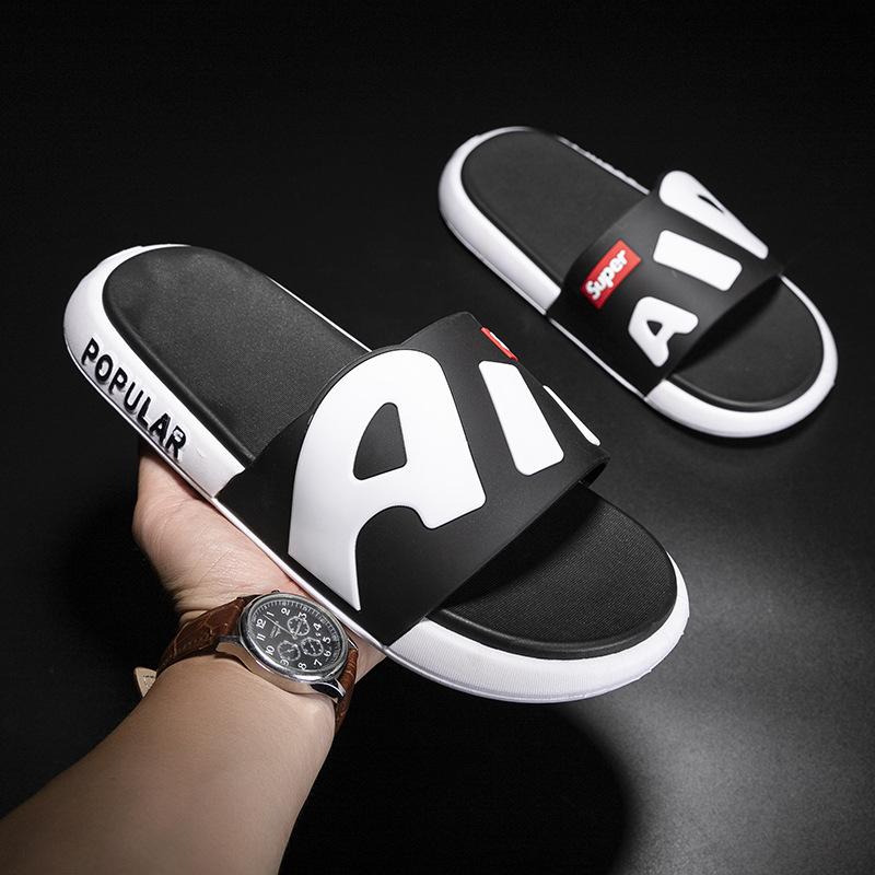 New slippers men's summer couple outer wear thick-soled non-slip and wear-resistant student fashion cool slippers women's shoes