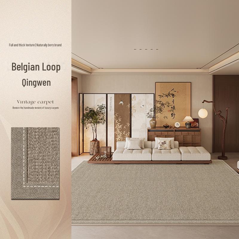 2025 Modern Chinese-style Living Room Carpet - Dirt-Resistant, Easy Care, Waterproof, Anti-Fouling, Thickened for Coffee Table/Sofa