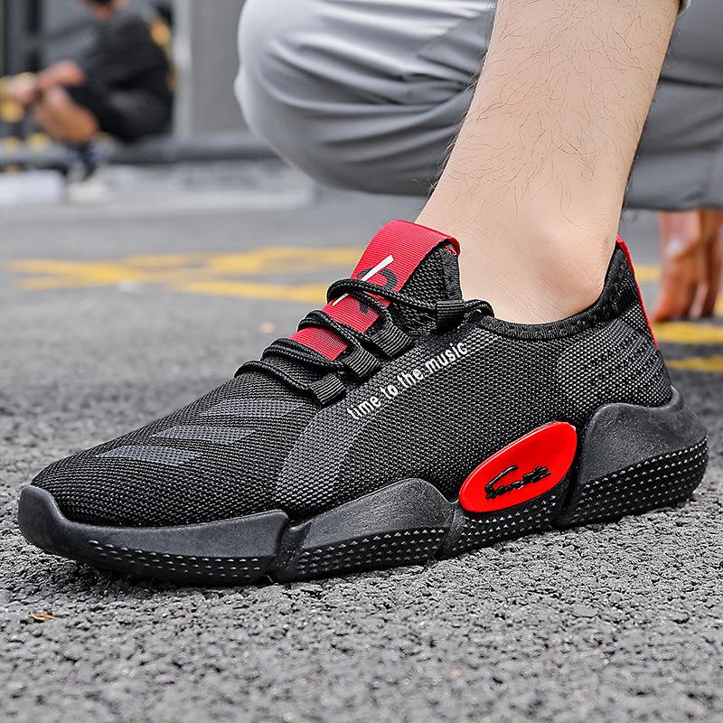 Spring and Autumn New Fly-woven Sports Shoes Men's Trend Versatile Casual Shoes Lightweight Breathable Sports Shoes