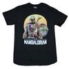 Star Wars The Mandalorian T-Shirt für Erwachsene Neu - Buntes Mando & Kind Über Logo