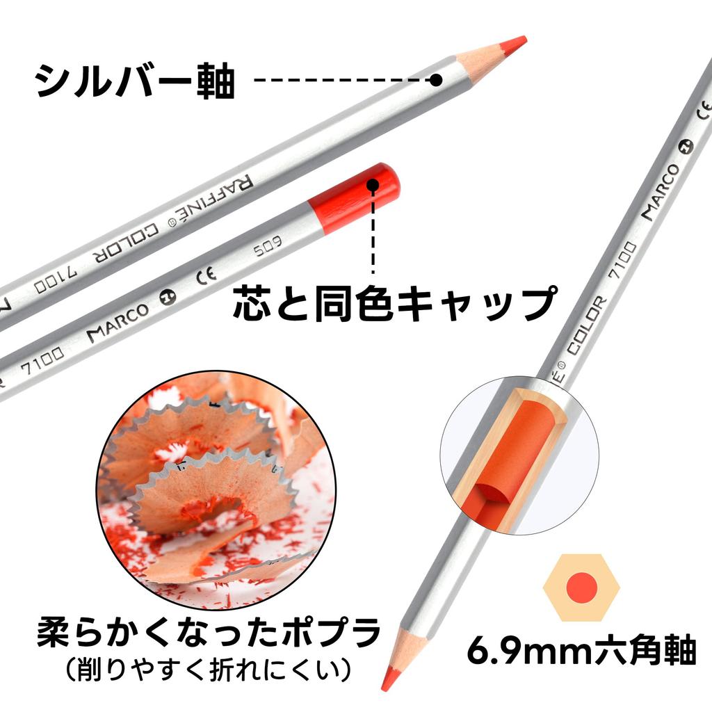 Marco Oil-based Colored Pencils, 36 Colors, Beginner Color Pencils, Wooden Hexagonal Shaft, Sketch Colored Pencils, Illustration Graffiti, Notebook