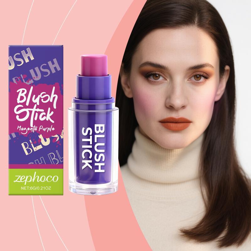 Multi-Use Cream Blush Stick For Eyes Lips & Cheek Nourishes & Moisturizes Long-Wearing Blendable