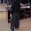 Korean Retro Plaid Wool Wide-Leg Pants - High-Waisted, Slimming, Cropped for Autumn/Winter 2024