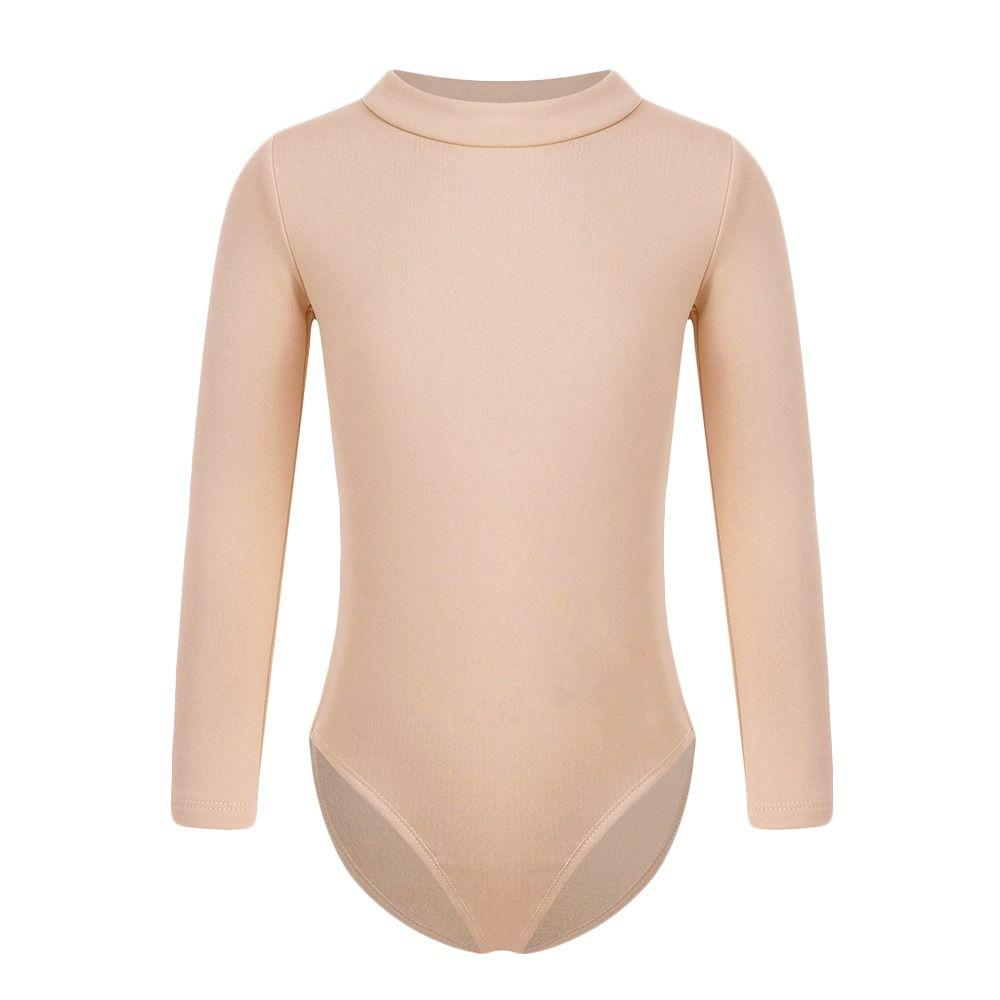 Fashion Winter Ballet Dance Thermal Underwear Warm Nude Color Dance Tights Elastic Figure Skating Yoga Bodysuit