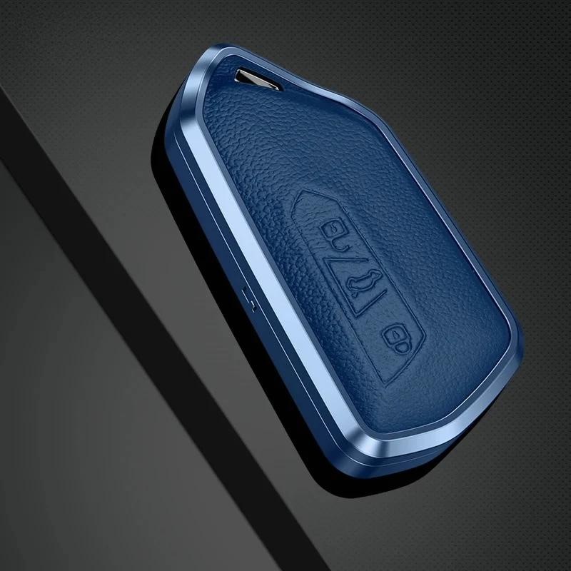 Alloy Car Key Case Cover For Vw Volkswagen Golf 8 Mk8 Id.3 Id.4 Cupra Skoda Octavia A8 Seat Leon Mk4 Formentor Tarraco