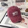 Printed Vintage Washed Baseball Cap, For Men  Women Gender Neutral Sun Hat For Outdoor Hiking And Daily Travel, Simple Portable Adjustable Baseball