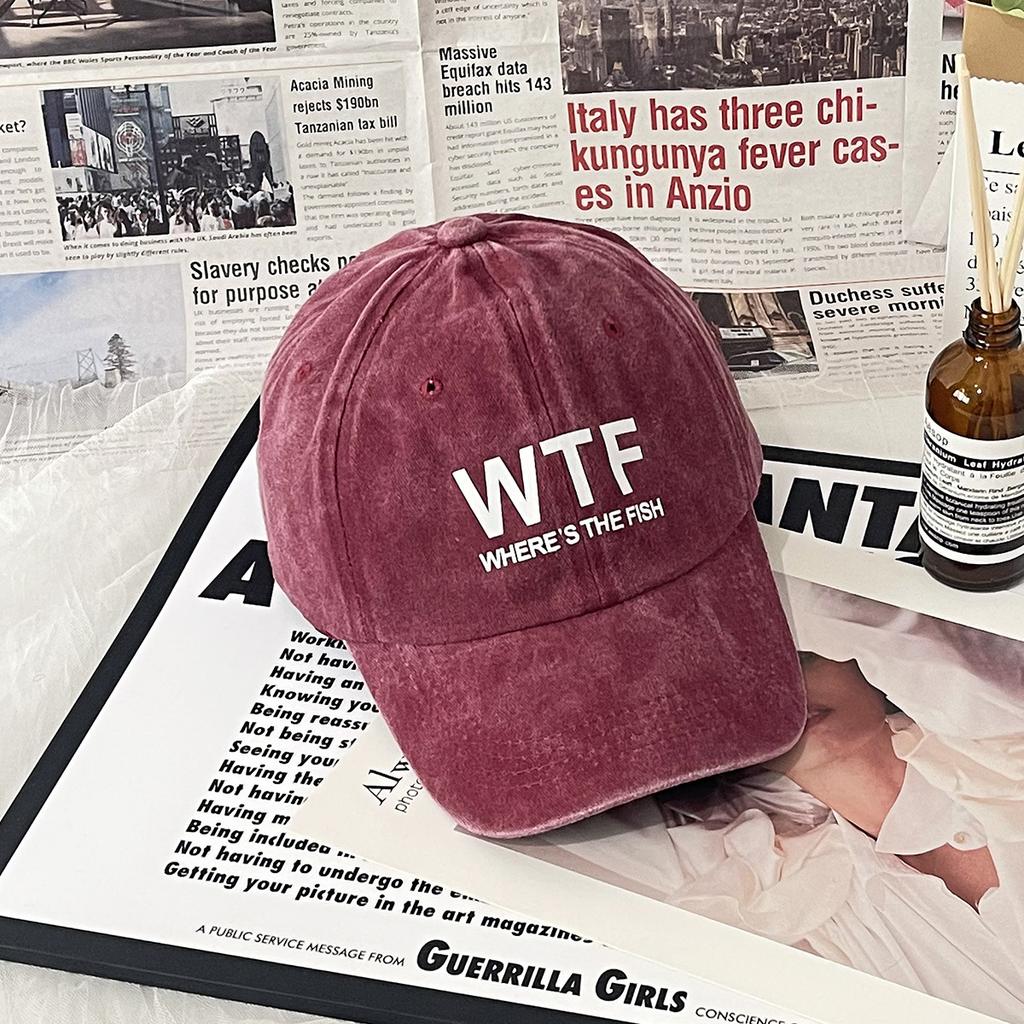 Printed Vintage Washed Baseball Cap, For Men Women Gender Neutral Sun Hat For Outdoor Hiking And Daily Travel, Simple Portable Adjustable Baseball