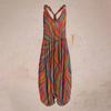 Racerback  Jumpsuit Spaghetti Straps Vintage Paisley Overall Jumpsuit