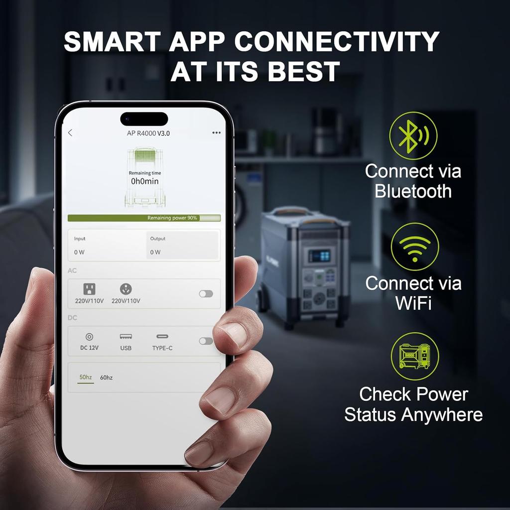 ALLPOWERS R4000 V2 Stazione di Alimentazione Portatile da 4000W 3600Wh Generatore Solare Batteria Espandibile con UPS per Campeggio Viaggio Interruzione di Corrente