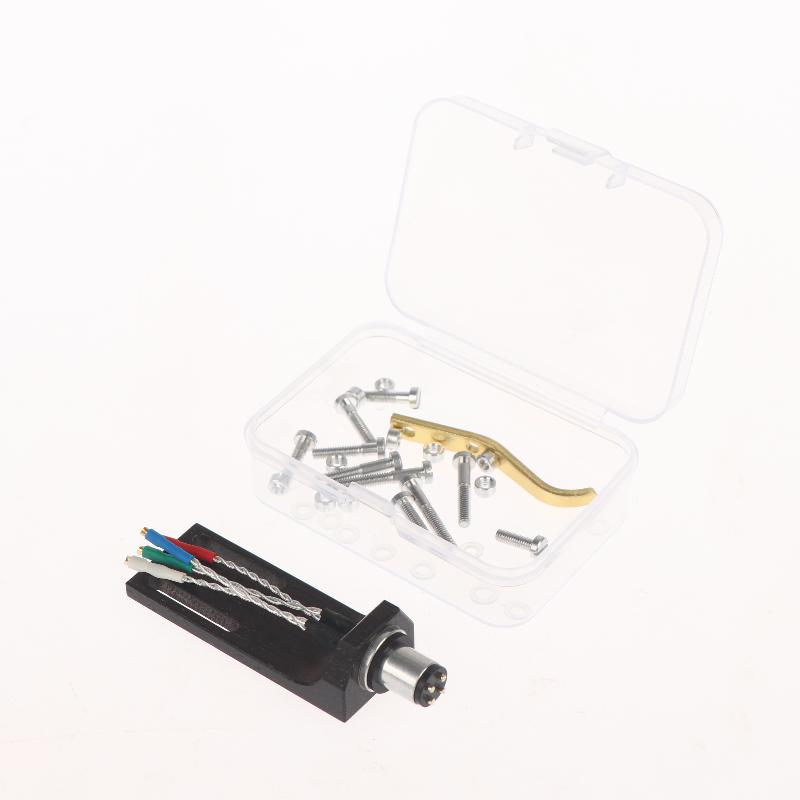 For Lp Vinyl Record Player Cartridge Headshell Stylus Holder Accessories Kit Turntable Headshell With 4 Connection Wires