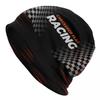 Custom Racing Speed Rally Race Checkered Motor Bonnet Hats Knitted Hat For Women Men Warm Winter Skullies Beanies Caps