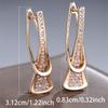Creative High Heels White Zircon Hoop Earrings For Women Vintage  Gold Color Ear Buckle Wedding Jewelry Mother's Day Gift