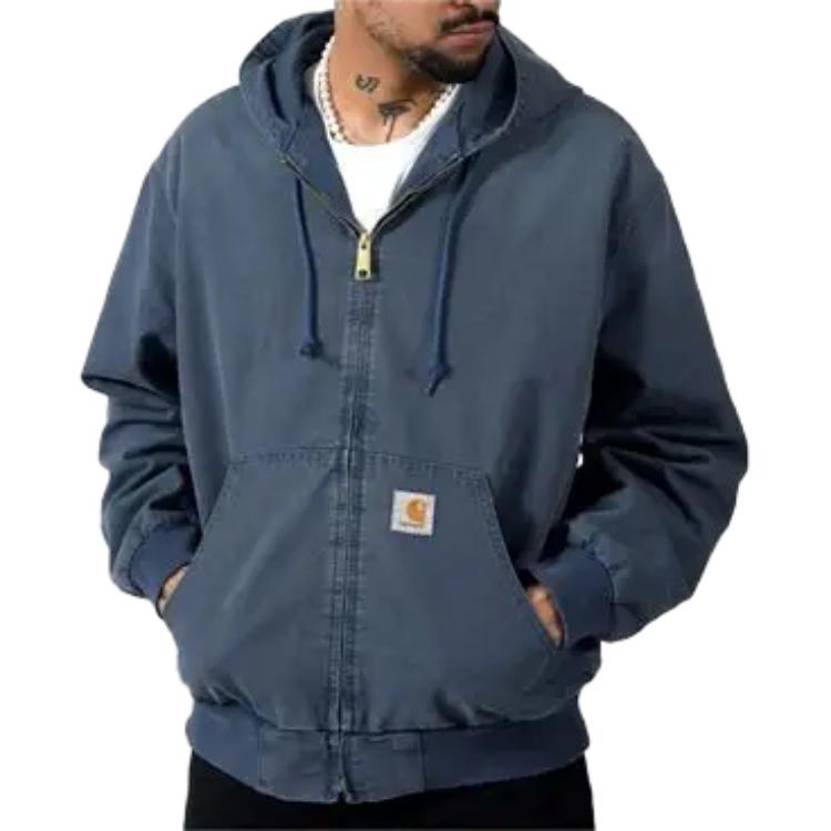 Carhartt WIP OG Active Jacket Classic Loose Fit Square Label Ribbed Cuffs Hem Zip Jacket Men Jacket I034820-2OT-4O
