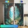 2-Panels Natural Beauty Forest Semi Blackout Curtains   Half Blackout Suitable for Artistic Home Decorative Curtains