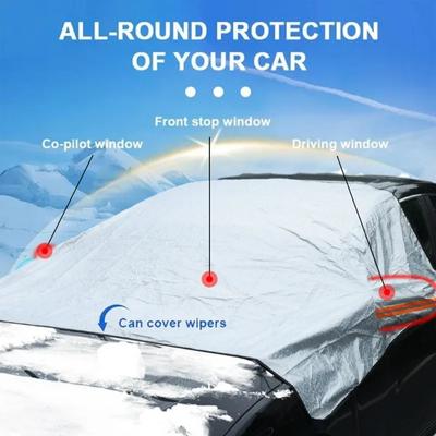 Winter Car Windshield Snow Frost Cover Thickened Car Front Windshield Front Side Window Rearview Mirror Frost Protection Cover