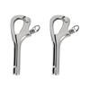 Quick Release Railing Hook Stainless Steel Hardware, Internal Thread 2 Pack for Boat Wire Rope and Guard Lines