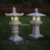 Antique Bluestone Courtyard Lantern: Outdoor Landscape Stone Lamp in New Chinese Style