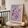 Handmade DIY Pearl Painting Purple Flowers Theme Bedroom Living Room Frameless Diy Handmade Sticky Diamond Creative Canvas Painting