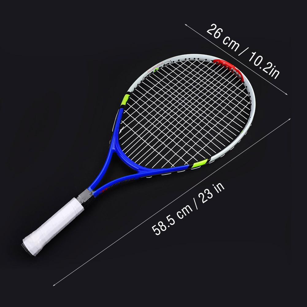 Durable String Single Tennis Racket Racquet for Kids Training Practice( Blue )