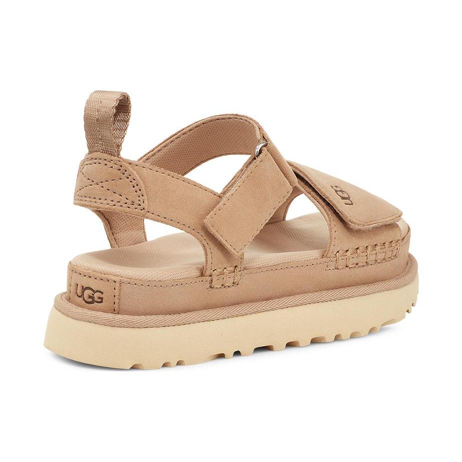 New UGG Goldenstar Platform Sandal Driftwood Women's 1136783-DRI