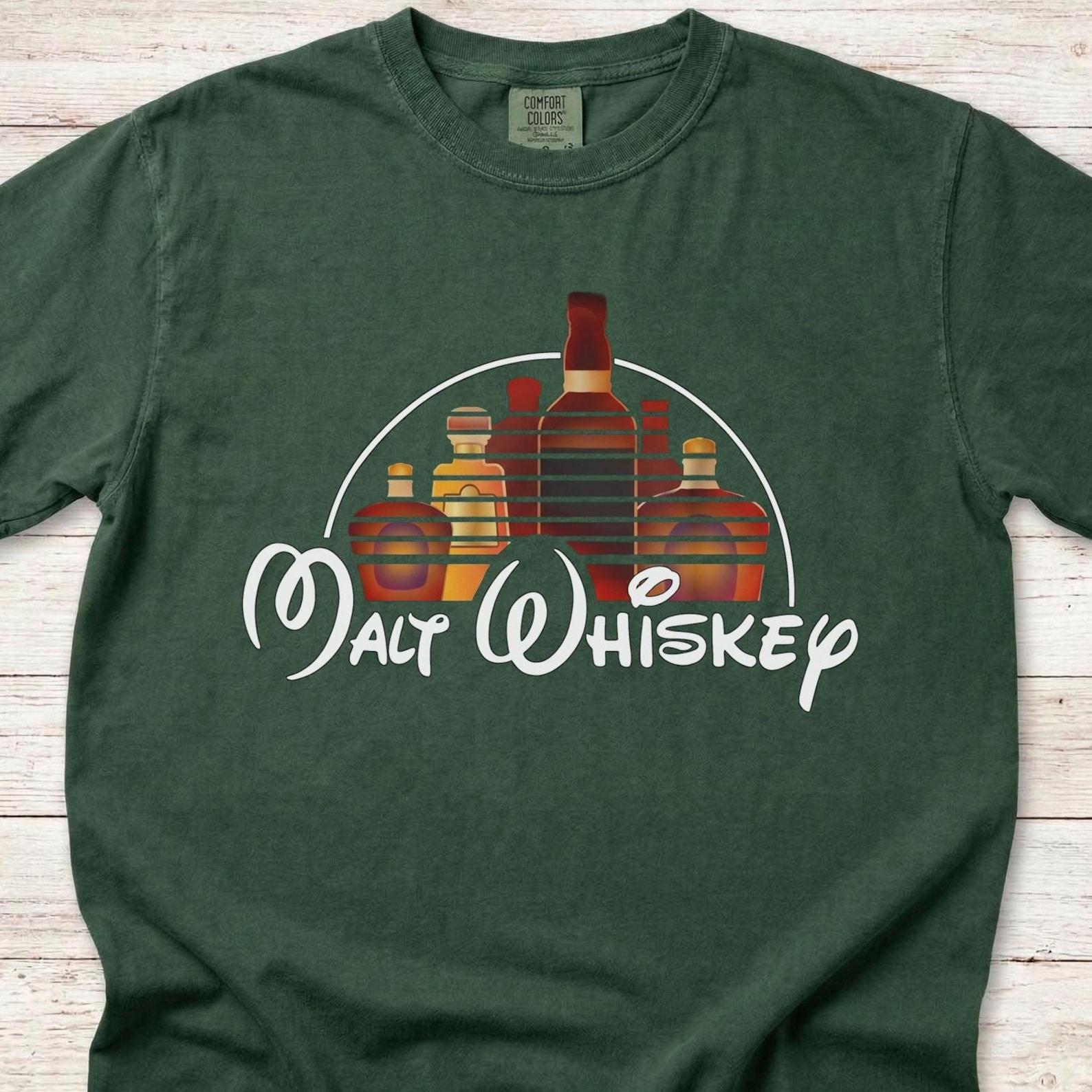 Magical Whiskey Mouse Tee | Disney Inspired Adult Humor Shirt | Retro Spirits Graphic Top | Malt Whiskey 3XL