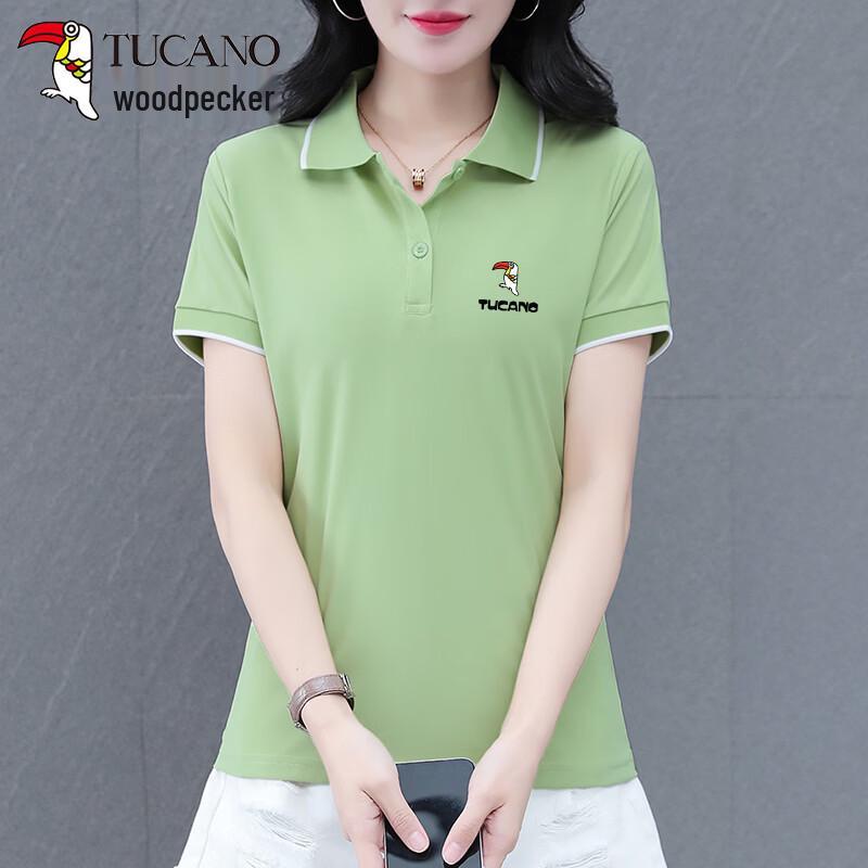 Woodpecker Women s Short Sleeve Polo T-Shirt L