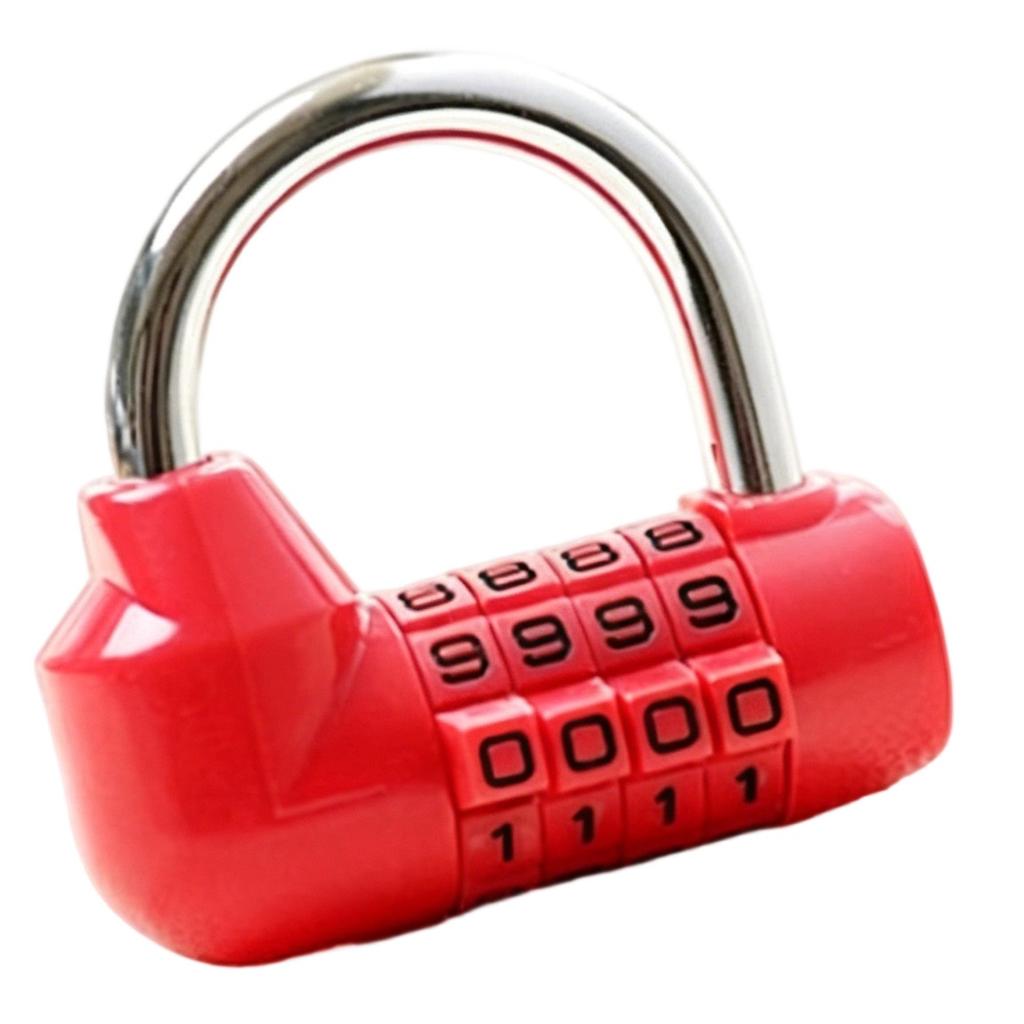Four Number Digit Password U Padlock Combination Lock Lightweight Plastic Construction Indoor Drawer Wardrobe Luggage Security