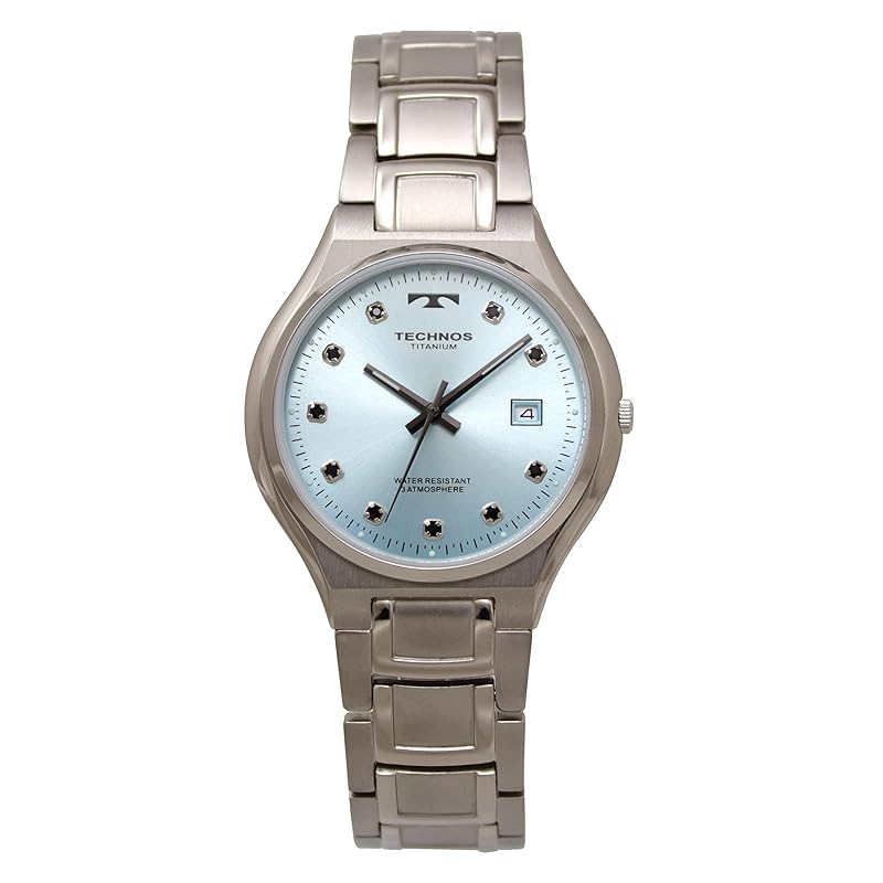

[Technos] watch titanium date T9B88II men s silver