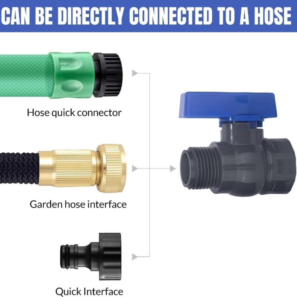 1Set 1/2" 3/4" 1" PVC Aquarium Fish Tank Connector Inlet Water Drain Pipe Joint Valve Irrigation Water Tank Bulkhead Fittings