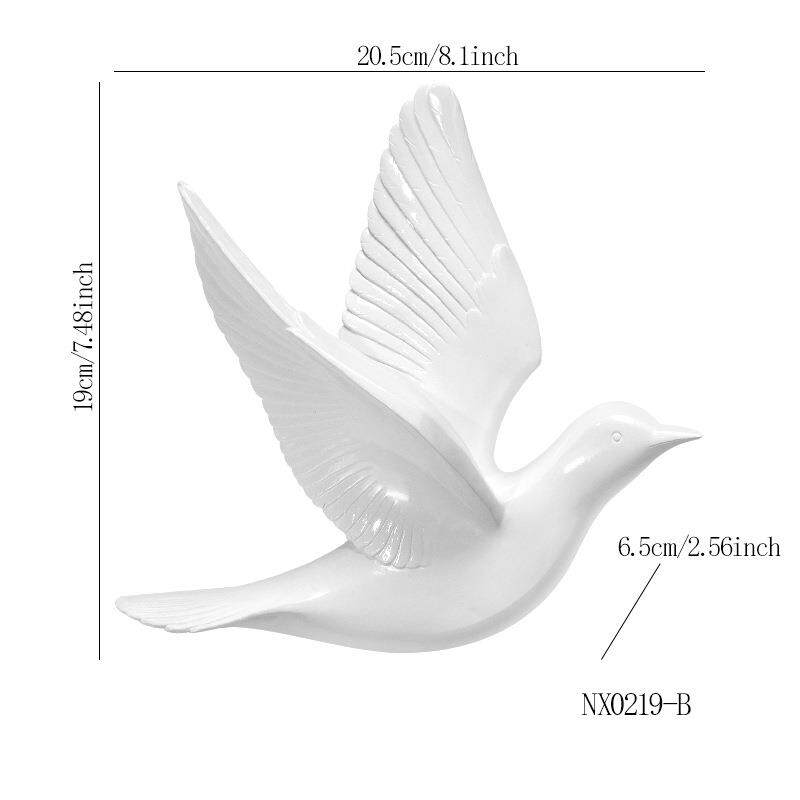Europäischer dreidimensionaler Vogel-Wandschmuck Schwalbe Wandbehang Abstrakte Tierornamente Heimwanddekoration