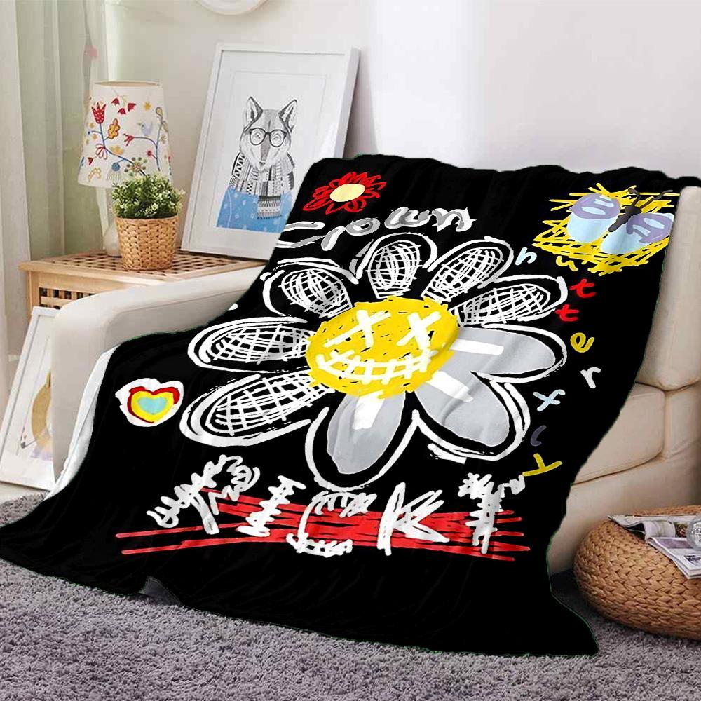 1pc Crown Butterfly Soft Flannel All-Season Throw for Home, Office, Outdoor UseDurable Comfort  100540 80cmx120cm(31inx47in)