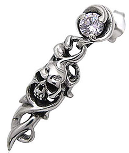 

Earrings Silver Earrings Skull Skeleton pi0387 Sold as 1 piece per ear pi0387-111 [Brand Name 2PIECES] Men s Men s